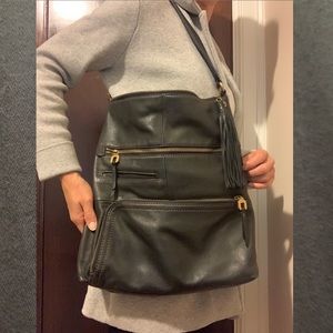 HOBO The Original Shoulder Bag Black 100% Leather